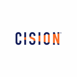 Cision media (Newswire Canada) logo with the letters C I S I O N in dark blue and orange hues.