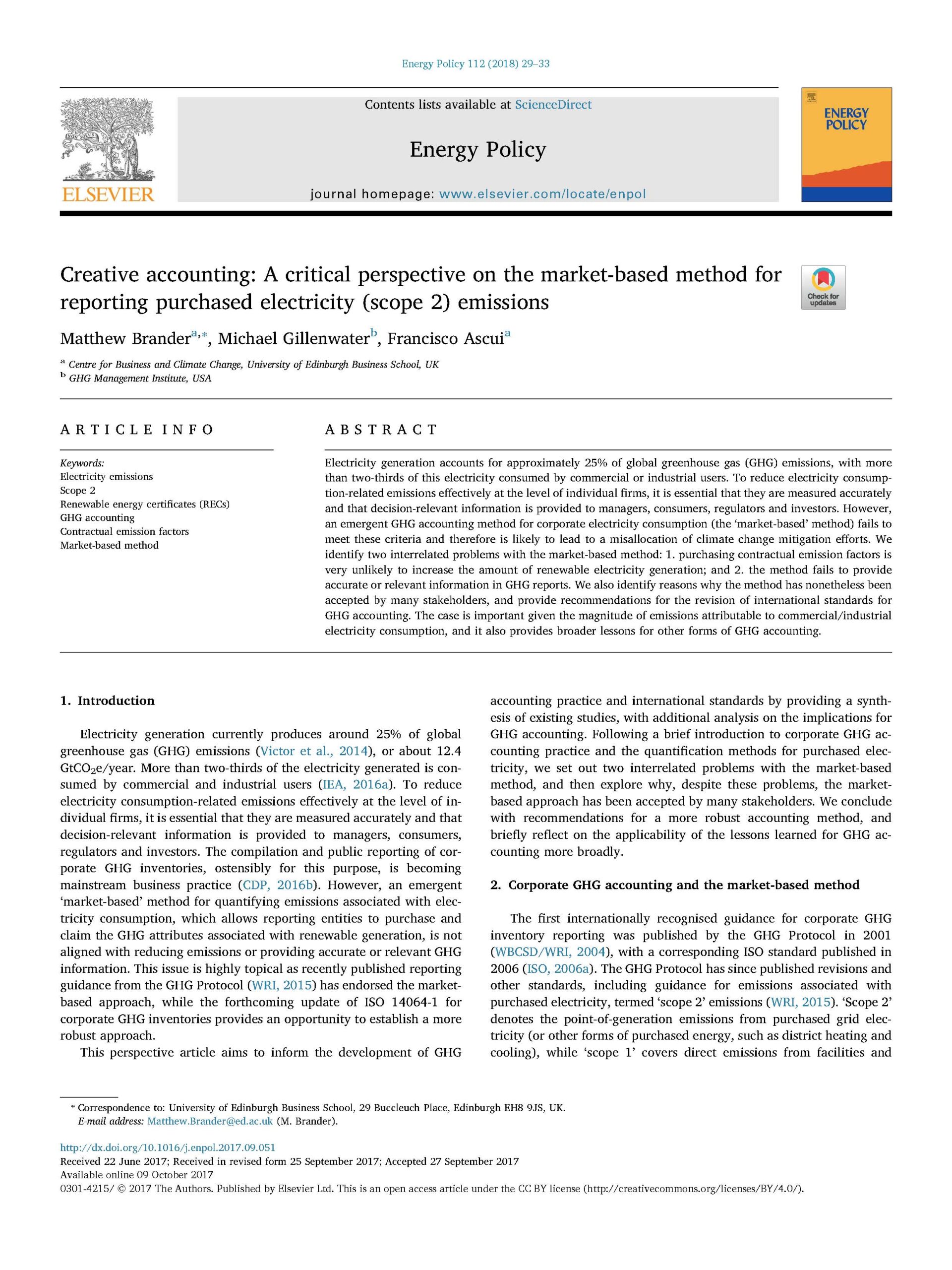 Energy Policy Journal Article