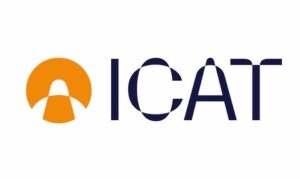 The orange and dark blue logo for ICAT (Initiative for Climate Action Transparency).