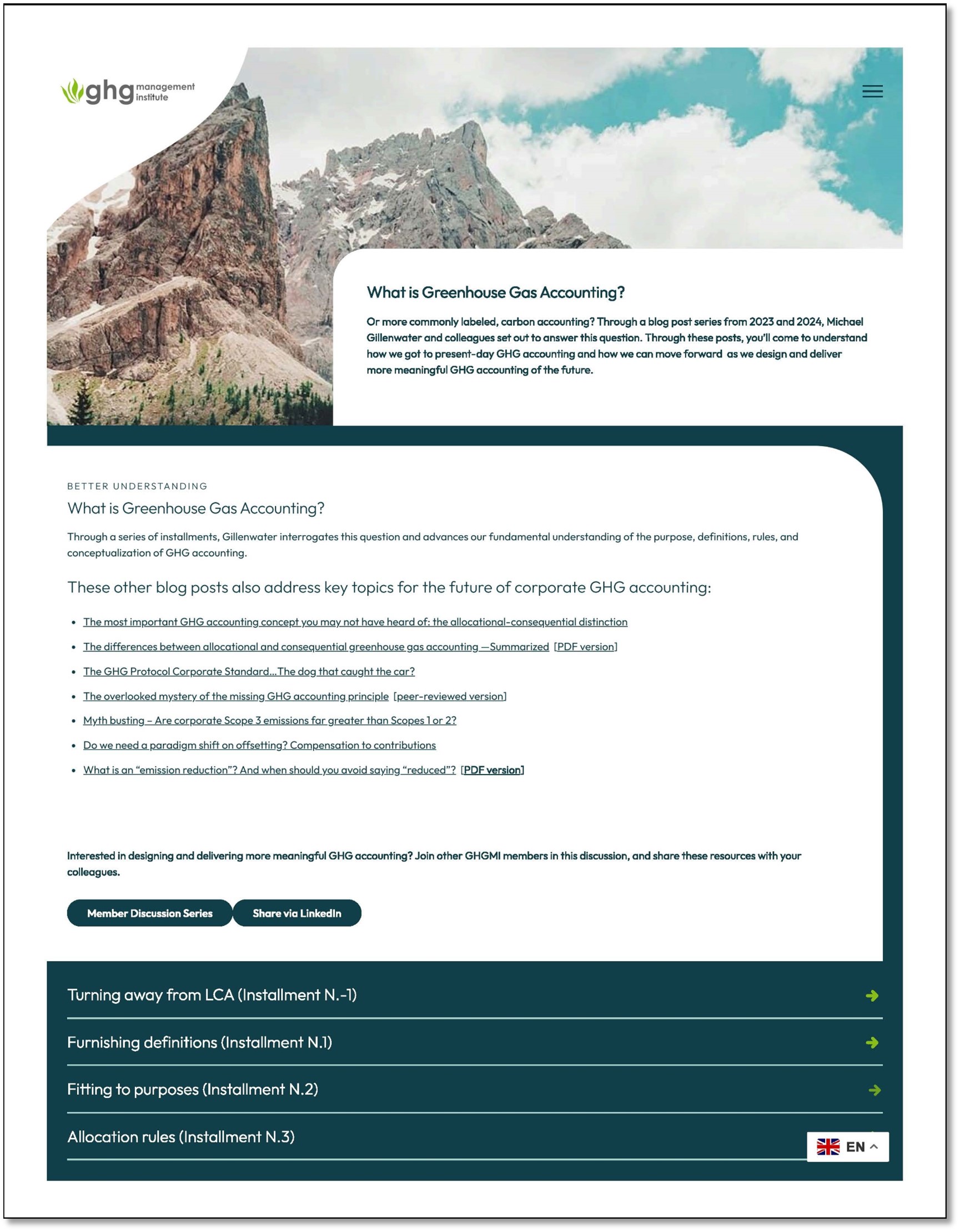 What is GHG Accounting blog