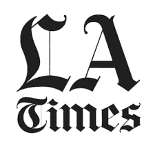 The LA Times square logo, which is in black letters against a white background.