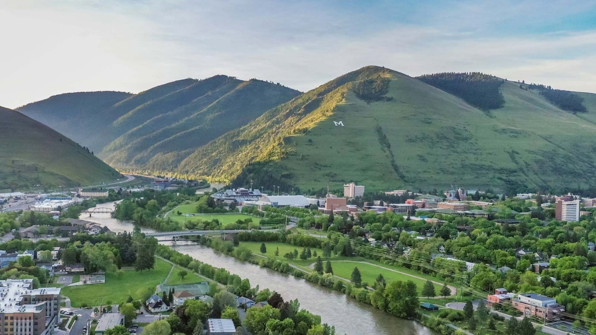 Aerial view of Missoula, Montana, host city of the GHGMI Capstone Academy GHG management workshop.